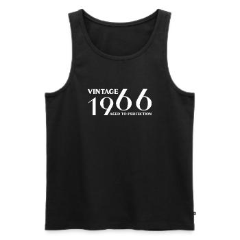 Vintage 1966 aged to perfection - Débardeur bio Premium Homme - noir - Devant - AI Model Male 178 light (178cm)