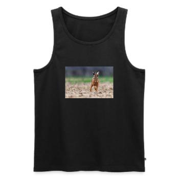 000 4886 - Men's Premium Organic Tank Top - black - Front - Michal (187cm)