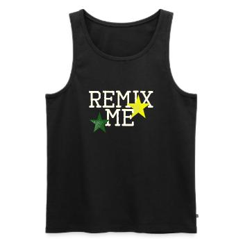 Remix me - Men's Premium Organic Tank Top - black - Front - AI Model Male 178 light (178cm)