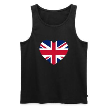 I Love My Country - Men's Premium Organic Tank Top - black - Front - Michal (187cm)
