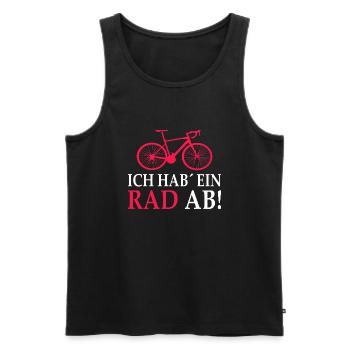 Ich hab´ein Rad ab - Männer Premium Bio Tank Top - Schwarz - Vorne - AI Model Male 178 light (178cm)