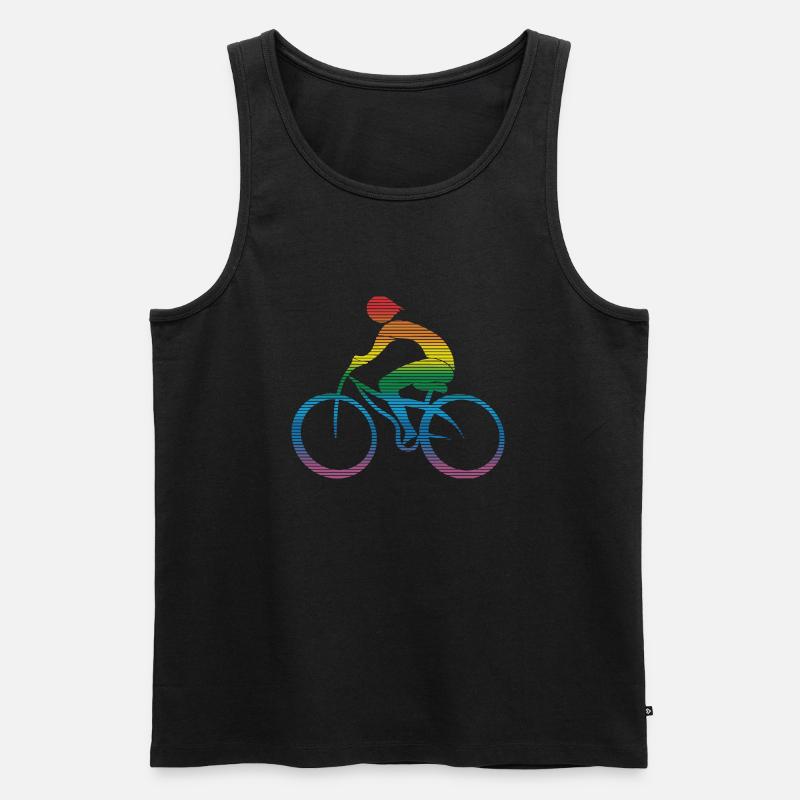 Cyclist - Men's Premium Organic Tank Top - black