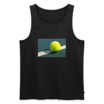 Sport - Balle de tennis - Débardeur bio Premium Homme - noir - Devant - Michal (187cm)