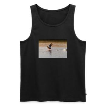 000 0549 NikDxO - Men's Premium Organic Tank Top - black - Front - Michal (187cm)