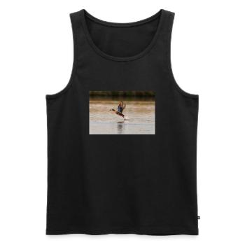 000 0552 NikDxO - Men's Premium Organic Tank Top - black - Front - Michal (187cm)