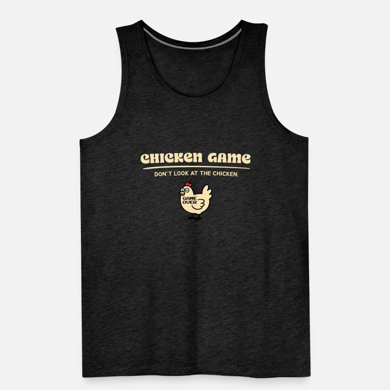 Funny Chicken Game tshirt Men's Premium Organic Tank Top