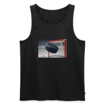 Sport - Eishockey - Männer Premium Bio Tank Top - Schwarz - Vorne - Michal (187cm)