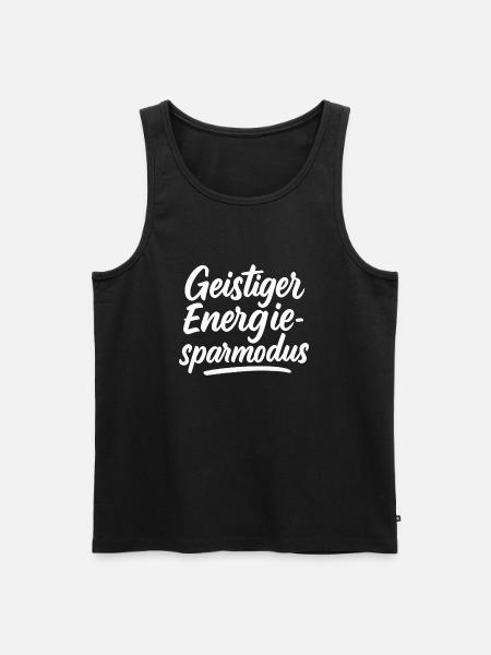 Geistiger Energiesparmodus - Männer Premium Bio Tank Top - Schwarz