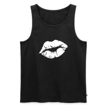 kuss - Männer Premium Bio Tank Top - Schwarz - Vorne - AI Model Male 178 light (178cm)