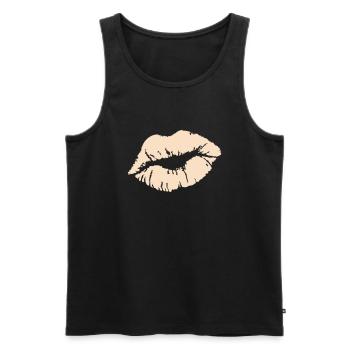 kuss - Männer Premium Bio Tank Top - Schwarz - Vorne - AI Model Male 178 light (178cm)