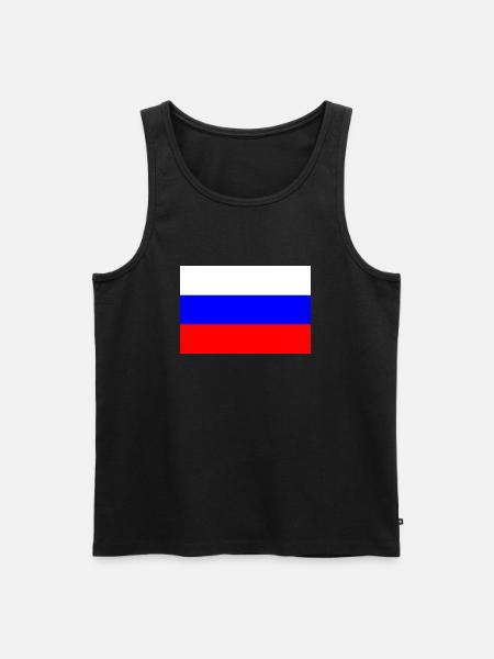 Russie, Russie, drapeau, drapeau - Débardeur bio Premium Homme - noir
