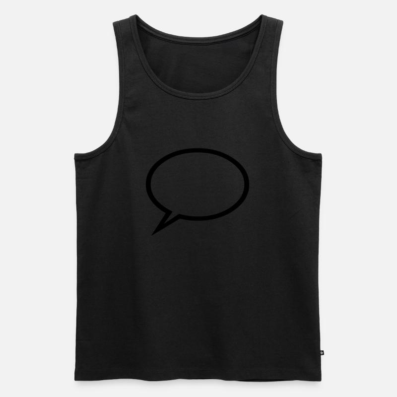 Speechbubble - Text - Men's Premium Organic Tank Top - black