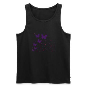 Schmetterlinge & Sternchen - Männer Premium Bio Tank Top - Schwarz - Vorne - AI Model Male 178 light (178cm)