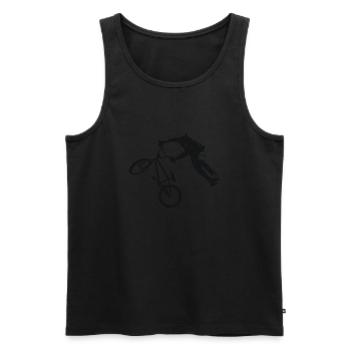 Dirt - Débardeur bio Premium Homme - noir - Devant - AI Model Male 178 light (178cm)