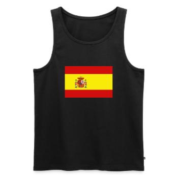 Spain truecolor Flag 2160px - Men's Premium Organic Tank Top - black - Front - AI Model Male 178 light (178cm)