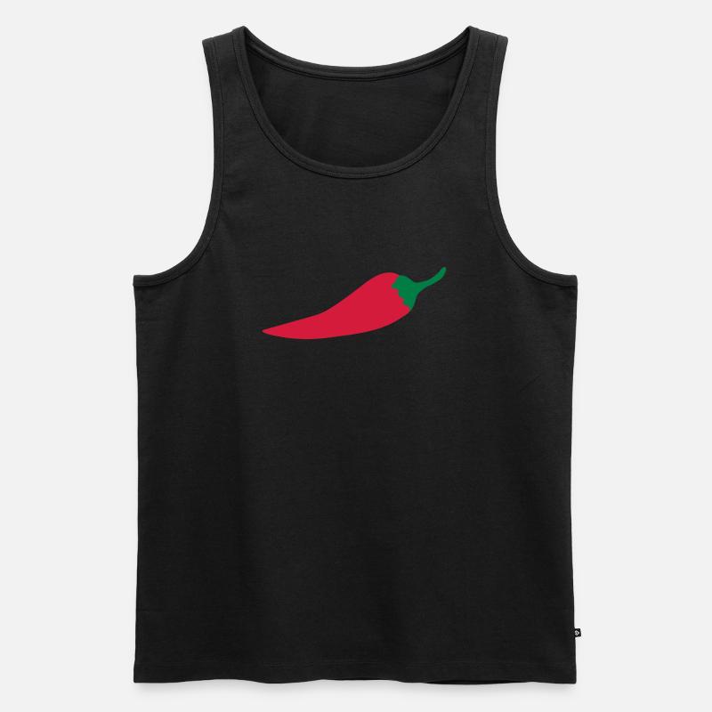Chilischote - Männer Premium Bio Tank Top - Schwarz