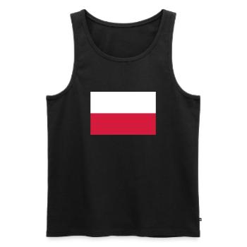 Polen - Männer Premium Bio Tank Top - Schwarz - Vorne - AI Model Male 178 light (178cm)