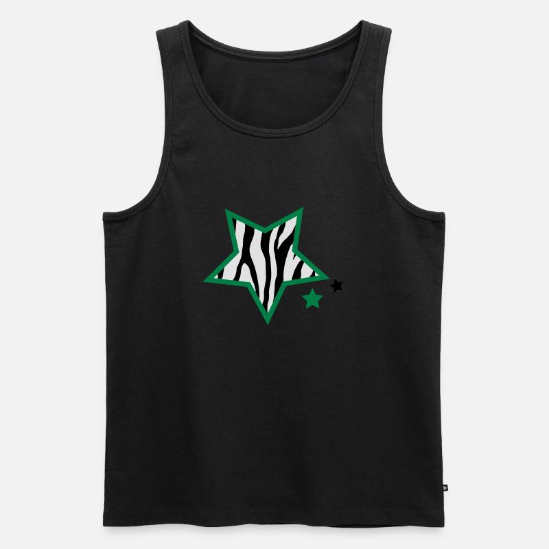 zebrastars - Männer Premium Bio Tank Top - Schwarz
