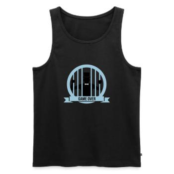 Game over JGA Knast Junggesellen abschied - Männer Premium Bio Tank Top - Schwarz - Vorne - Michal (187cm)