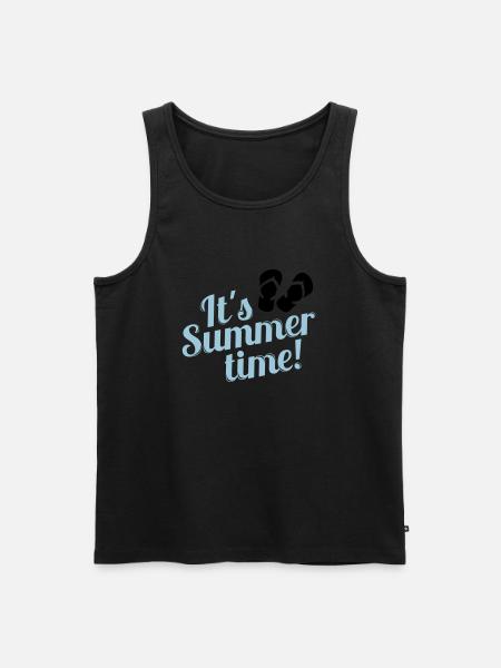 Summertime - Männer Premium Bio Tank Top - Schwarz