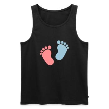 pieds d'enfant trop mignons - Débardeur bio Premium Homme - noir - Devant - Michal (187cm)