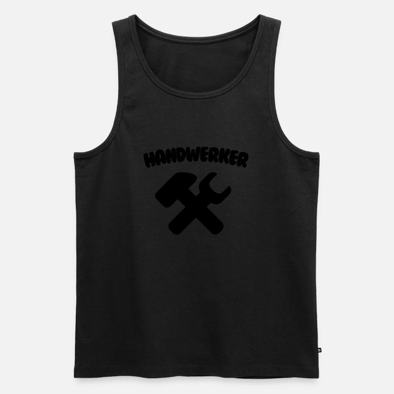 Handwerker - Männer Premium Bio Tank Top - Schwarz