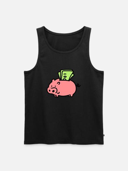 Sparschwein - Scheine 3 - Männer Premium Bio Tank Top - Schwarz