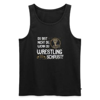 Wrestling schauen - Männer Premium Bio Tank Top - Schwarz - Vorne - Michal (187cm)