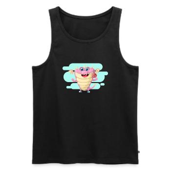 dragon - Men's Premium Organic Tank Top - black - Front - Michal (187cm)