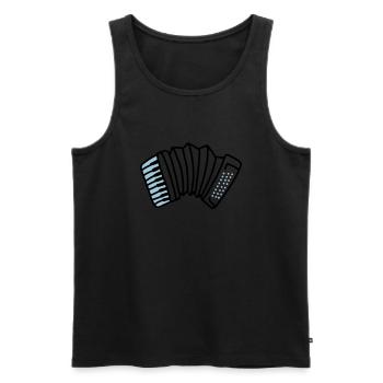 Akkordeon - Männer Premium Bio Tank Top - Schwarz - Vorne - AI Model Male 178 light (178cm)