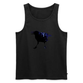 Rabe - Männer Premium Bio Tank Top - Schwarz - Vorne - Michal (187cm)
