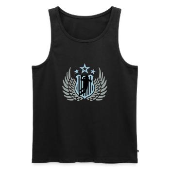 handballerin_f_3c - Männer Premium Bio Tank Top - Schwarz - Vorne - AI Model Male 178 light (178cm)