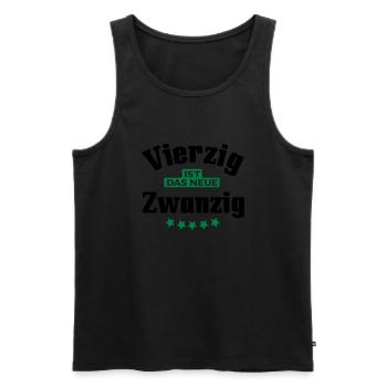 40 ist das neue 20 - Männer Premium Bio Tank Top - Schwarz - Vorne - Michal (187cm)