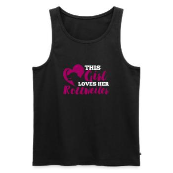 Hund / Rottweiler: This Girl Loves Her Rottweiler - Männer Premium Bio Tank Top - Schwarz - Vorne - Michal (187cm)