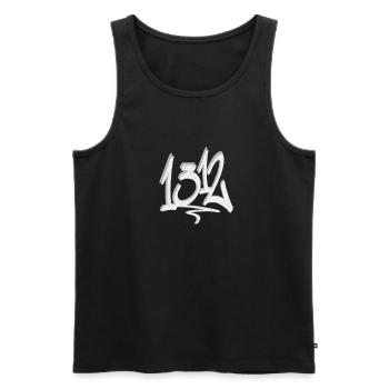 1312 Grey Graffiti Tag - Männer Premium Bio Tank Top - Schwarz - Vorne - AI Model Male 178 light (178cm)