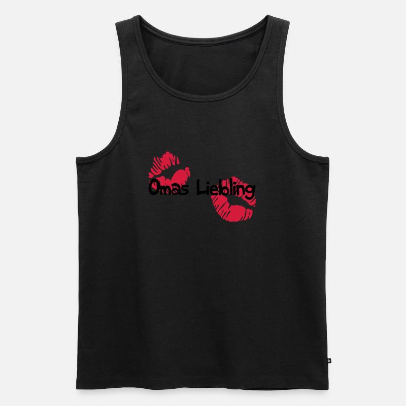 Omas Liebling - Männer Premium Bio Tank Top - Schwarz