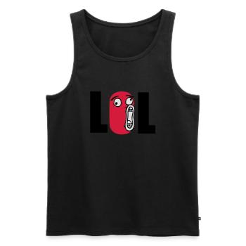 lol - Débardeur bio Premium Homme - noir - Devant - AI Model Male 178 light (178cm)