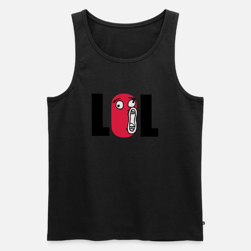 lol - Männer Premium Bio Tank Top - Schwarz