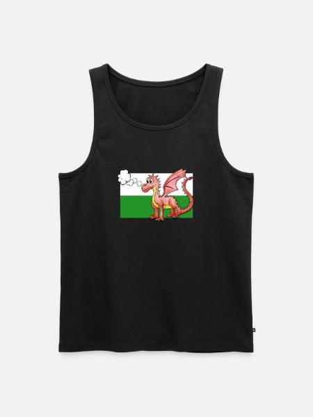 Puffing Welsh Dragon - Gregory - Men's Premium Organic Tank Top - black
