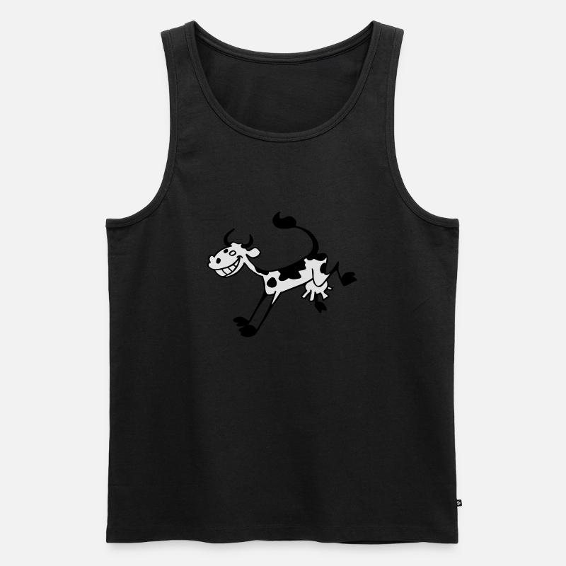 Ah Kuh - Männer Premium Bio Tank Top - Schwarz