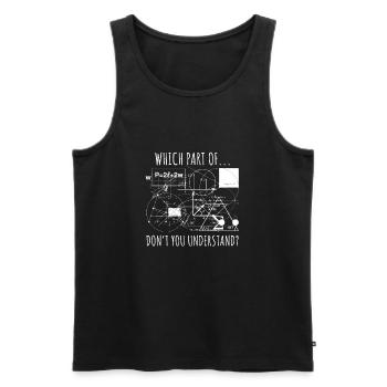Physik Maschinenbau komplizierte Formeln Nerd - Männer Premium Bio Tank Top - Schwarz - Vorne - AI Model Male 178 light (178cm)