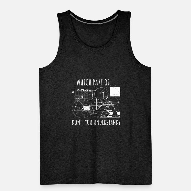 Physics Mechanical Engineering Complex Formulas Nerd Men's Premium Organic Tank Top