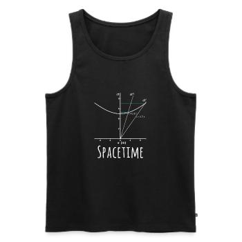 Physik Spacetime lustiges Nerd Shirt - Männer Premium Bio Tank Top - Schwarz - Vorne - AI Model Male 178 light (178cm)