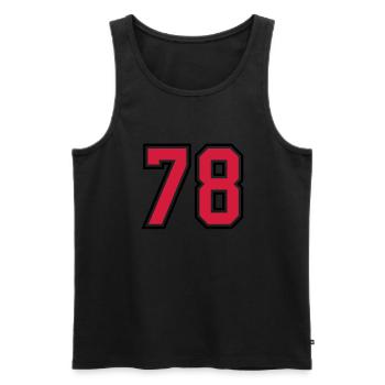 78 sports jersey football number - Men's Premium Organic Tank Top - black - Front - Michal (187cm)