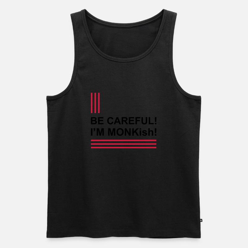 I'M MONKish - Männer Premium Bio Tank Top - Schwarz