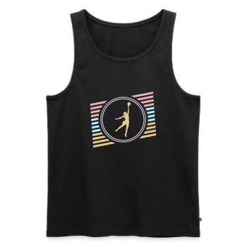 joueur de basket-ball - Débardeur bio Premium Homme - noir - Devant - Michal (187cm)