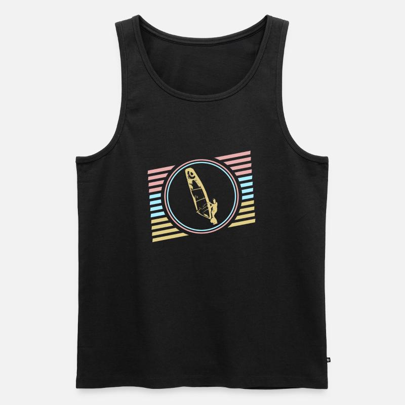 Windsurfing - Männer Premium Bio Tank Top - Schwarz