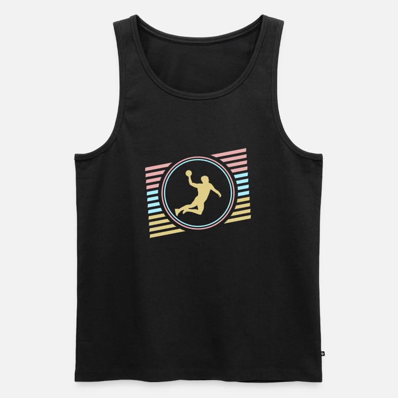 handball - Männer Premium Bio Tank Top - Schwarz