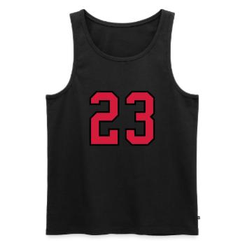 23 sports jersey football number new - Débardeur bio Premium Homme - noir - Devant - Michal (187cm)