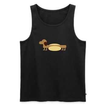 Hot-Dog - Männer Premium Bio Tank Top - Schwarz - Vorne - AI Model Male 178 light (178cm)